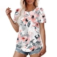thumbnail image 4 of Black Summer Tops for Teens Summer Blouses for Women 2025 Cotton Plus Size Shirts for Women 4X, 4 of 6