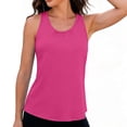 thumbnail image 4 of Hurxie Women Scoop Neck Flowy Loose Fit Tank Top Sleeveless Summer Tops Shirts Hot Pink,S, 4 of 7