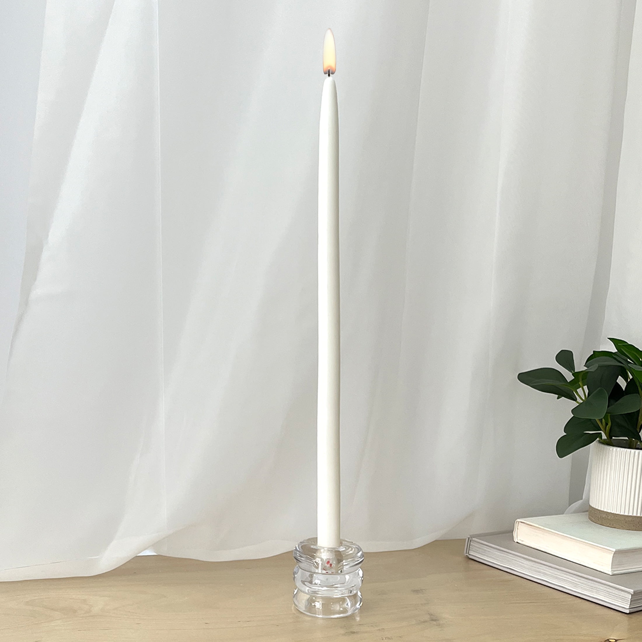 Mainstays Paraffin Wax 16" Taper Candle, Unscented, White