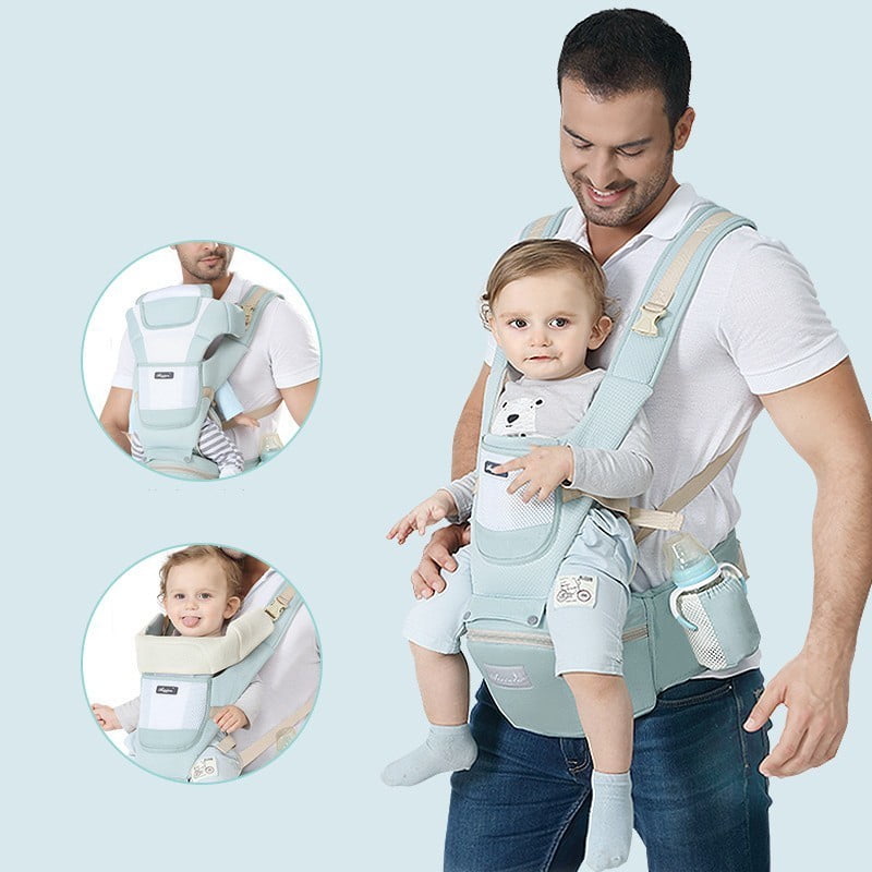 UK 3 In 1 Baby Carrier Wrap Infant Sling Backpacks Kangaroo Hipseat Waist Stool 