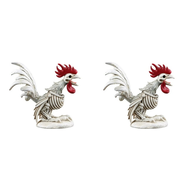 Rooster Resin Desktop Ornament Decoration for Festive Home ,2 Pack