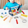 thumbnail image 2 of Toddlers Wooden Tool Toy Toolbox Educational Sensory Toy for Boys Girls, 2 of 5