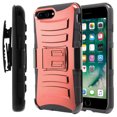 thumbnail image 1 of FINCIBO Hybrid Armor Case Cover Stand TPU Holster for Apple iPhone 7/8 Plus 5.5" (NOT FIT iPhone 7 2016 / iPhone 8 2017 4.7 inch), Solid Peach Blossom Pink, 1 of 2