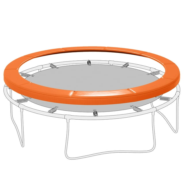 CoSoTower 14ft Trampoline Replacement Pad Trampolining Replacement Jump Bounce Exercise GYM Pad Only Light Orange