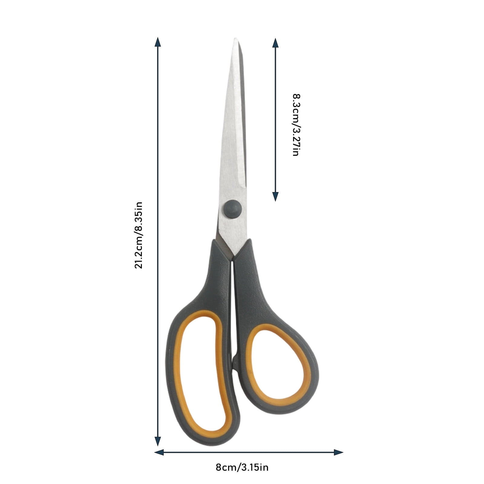 Stainless Steel Multipurpose Scissors for Home Craft and Stationery Use with Ergonomic Soft Grip Handles 9PCS