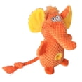 thumbnail image 2 of Sunset Pup Orange Elephant Snuffle Plush Squeaky Dog Toy with Crinkle Sound | Treat Dispensing | Chew-Resistant Toy for Puppy Teething & Tug of War | for Light & Moderate Chewers | Interactive Play!, 2 of 7