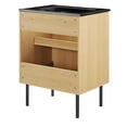 thumbnail image 4 of Sink Vanity Cabinet, Brown Oak Black, Wood, Hotel Bedroom Bathroom, Modern Contemporary HB36415, 4 of 15