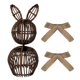 thumbnail image 1 of Pascua Natural Rattan Hy woven Conejo Pascua Woven Basket Pastorals Decoration, 1 of 7