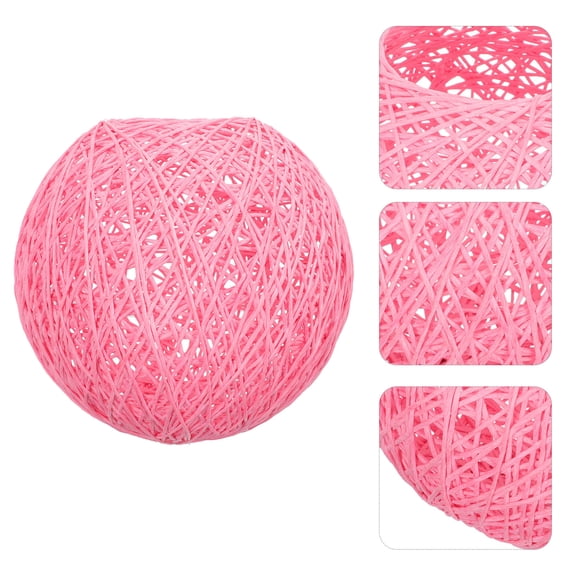 KALLORY 1Pcs Rattan Globe Ball Style Light Lampshade for Table Lamp 6in Diameter