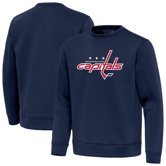 Men's Antigua Navy Washington Capitals Relevant Lightweight Pullover Sweatshirt
