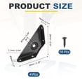 thumbnail image 2 of Gusset Joints, 4Pcs 59mm x 59mm Carbon Steel Corner Braces Bracket for Wood Shelf Bed Desk, Black, 2 of 5