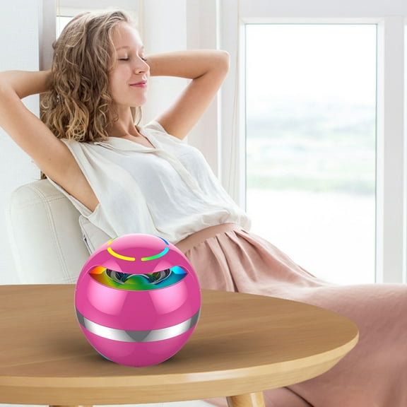 Latrodar Ball Bluetooth Speaker Mini Portable Outdoor Household Bluetooth Long-Lasting orful Breathing Lamp Pink Home Essentials
