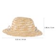 thumbnail image 3 of 1pc Adjustable Exquisite Pet Straw Hat Cat Sunshade Straw Hat (Random Color), 3 of 7