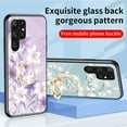 thumbnail image 5 of Nalacover for Samsung Galaxy S23 Ultra Slim Case,Exquisite Floral Pattern 360 Rotating Diamond Ring Holder Anti-Scratch Soft TPU Silicone Bumper Rubber Tempered Glass Back Cover, B, 5 of 9