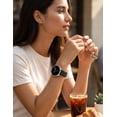thumbnail image 7 of Wearlizer Leather Band Compatible with Samsung Samsung Galaxy Watch 9/8 40mm 44mm/ 8 Classic 46mm Band Women, Handwoven Braided Genuine Leather Soft Thin Wristband, 7 of 7