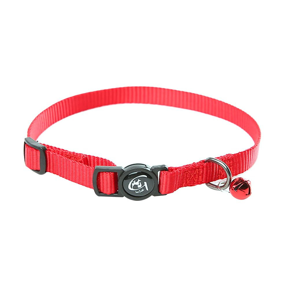 Nylon Adjustable Cat Collar with Bell Reflective Cat Collar Pet Puppy