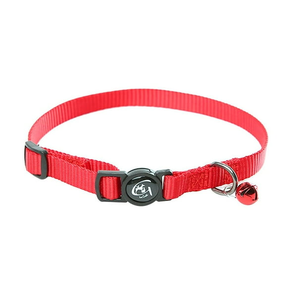 Nylon Adjustable Cat Collar with Bell Reflective Cat Collar Pet Puppy