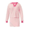 thumbnail image 5 of Arlun Womens Striped 2 Piece Outfits Casual Sweatshirt Skirt Set V-Neck Long Sleeve and Stretch Short Skirts Loose Fit Soft Comfy Workout Matching Loungewear Sets 2-Pink M, 5 of 6