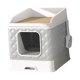 thumbnail image 4 of Contenedor portátil desmontable para gatos con rascador. Gris, 4 of 9