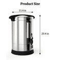 thumbnail image 2 of Bingirl 100 - Tasse Urne à Café - Contenant Isotherme en Acier Inoxydable pour Boissons Chaudes - Distributeur de Café Chaud de Qualité Commerciale avec Percolateur à Café - Argent, 2 of 7