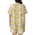 thumbnail image 3 of Kdxio Cute Sunflower Print Pajamas Sets for Women Short-Sleeved Pjs with Lounge Shorts Two Piece Sleepwear S-4XL, 3 of 9