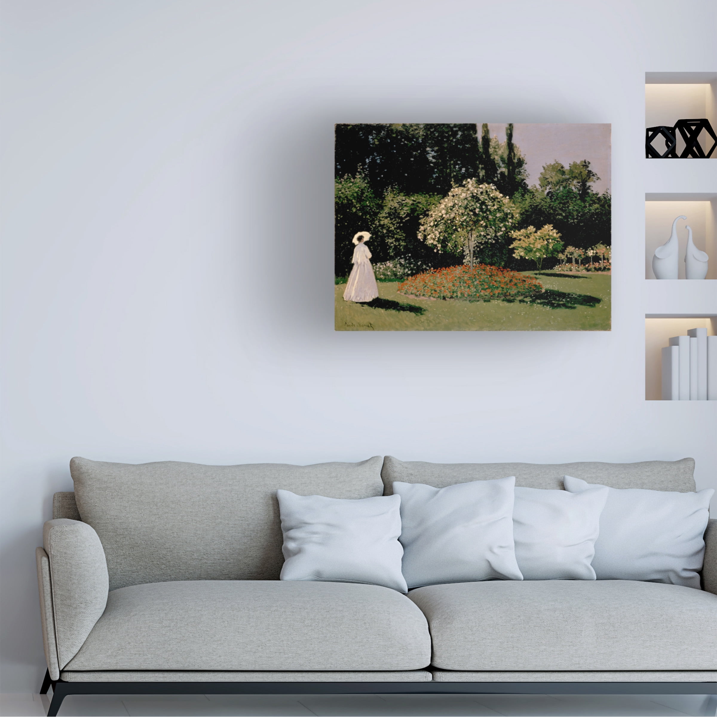 Monet 'Woman In The Garden' Canvas Art