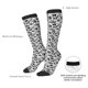 thumbnail image 4 of Fotbe Black White Halloween Calcetas Divertidas Estampadas para Hombre y Mujer, Calcetas de Algodón hasta la Rodilla para Caminar, Correr, Enfermería y Embarazo, 4 of 6
