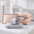 thumbnail image 6 of Virtu Queen Comforter Set, 7pc Bed in a Bag, Reversible Bedding Comforter Sets with Sheets, Peach Beige, 6 of 9