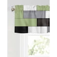 thumbnail image 6 of Sage Green Gray Black White Curtain Valances for Kitchen Windows,Rod Pocket Short Valance Abstract Color Block Patchwork Small Window Treatment for Living Room Bathroom Bedroom,42"x12"-1 Panel, 6 of 9