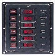 Sea-Dog Line Aluminum Vertical Rocker Switch Panel, 4 Switch