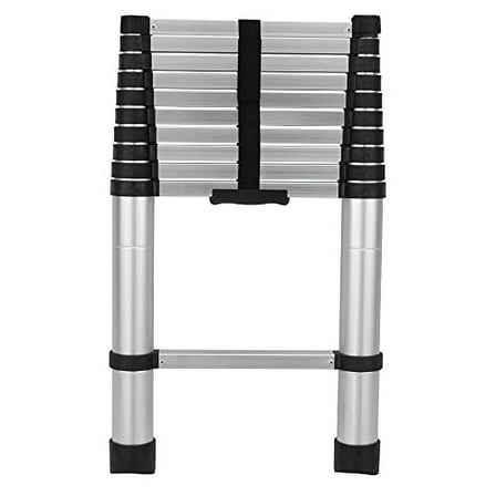 RecPro RV Aluminum Telescoping Ladder | Collapsible Extension Ladder (10.5 F) Silver