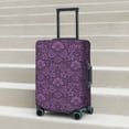 thumbnail image 6 of Susaid Retro Florals Purple Print Elastic Washable Suitcase Cover with Hidden Zipper, Fits 18-32 Inch Luggage for Protection During Travel-Large, 6 of 7