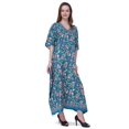 thumbnail image 4 of Miss Lavish London Women Kaftans Dresses, Teal, S, 4 of 6