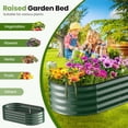 thumbnail image 2 of GVDV Galvanized Raised Garden Bed Outdoor, 4x2x1ft Backyard Oval Metal Planter Box with Easy Assembly, for Gardening Vegetables, Fruits, Flowers - Green, 2 of 8