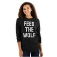 thumbnail image 3 of Feed The Wolf Sarcastic Hangry Gym Long Sleeve TShirt Men Women Brisco Brands S, 3 of 6