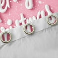thumbnail image 4 of jejeloiu Merry Christmas Curtains Pack of 2 (42x84 Each),Xmas Snowflake Curtains Blackout,Pink White Bedroom Curtains For Girl,Red White Home Decor, 4 of 6