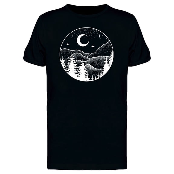 Forest Mountains Landscape T-Shirt Men -Image by Shutterstock, Male Small
