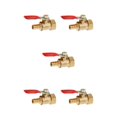 thumbnail image 1 of ZheElen Valve à Bille en Laiton Fileté Polyvalent pour de Multiples Utilisations 16mm 8mm Rouge 5Set, 1 of 6