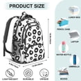 thumbnail image 4 of Black and White Leopard Print Pattern Cute School Backpack Bag with Padded Back and Adjustable Shoulder Straps 16.9 X 12.6 X 5.9 Inches, 4 of 4