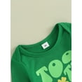 thumbnail image 5 of My First St. Patricks Day Baby Boy Girl Outfits Shamrock Print Long Sleeve Romper Pants Hat 3 6 9 12 18 Months Spring Clothes Set, 5 of 8