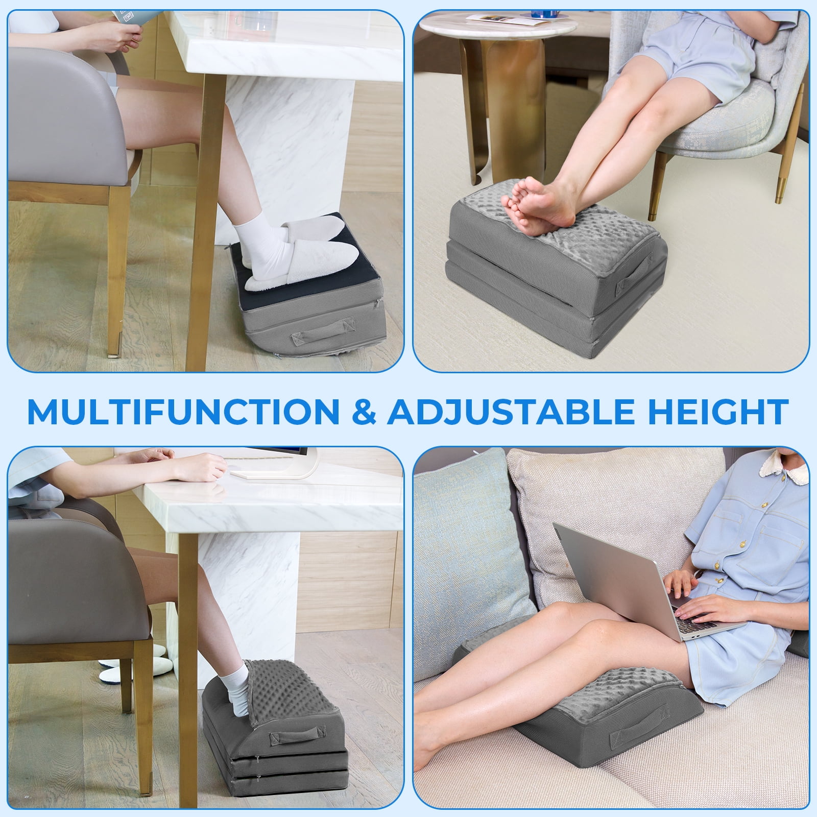 Kriico Foot Rest Under Desk, Ergonomic Rocking Foot Nursing Stool with  Massage Points & Rollers at Work and Study, Feet Leg Rest Pain Relief and  Body