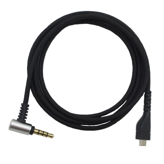 Cable de audio de repuesto compatible con auriculares inalámbricos para juegos SteelSeries Arctis 3/Arctis 5/Arctis 7/Arctis Pro (cable de audio, negro)