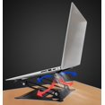 thumbnail image 4 of Vaskey Support pour Ordinateur Portable en Alliage d'Aluminium Pliable dissipation de Chaleur Support de Rangement Réglable Argent, 4 of 7