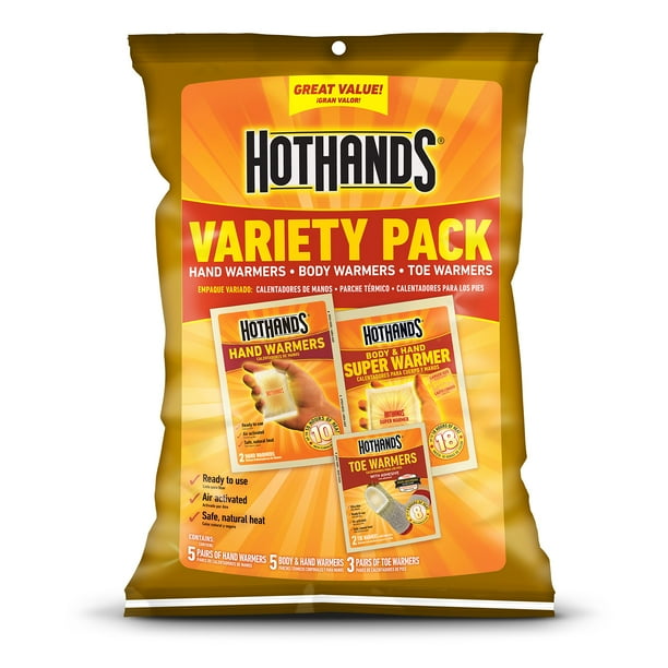 Calentador Heat Warmer Variety Pack para manos, pies, manos y cuerpo