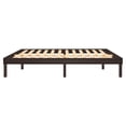 thumbnail image 5 of 14 Inch King Solid Wood Platform Bed Frame, No Squeak Bed Frame with Wooden Slats, No Box Spring Needed, 9.2” Under Bed Storage – Espresso, 5 of 11