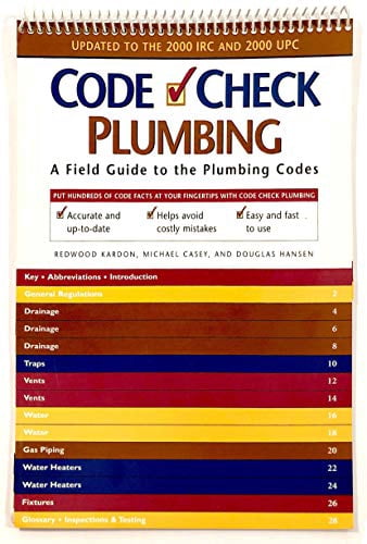 Pre-Owned Code Check Plumbing: A Field Guide to the Plumbing Codes (Paperback) 1561584096 9781561584093