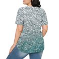 thumbnail image 4 of Tops de Ajuste Suelto para las Mujeres de Manga Corta Cuello Redondo Color Sólido, Estante de Imitación de Moda Casual, 4 of 6