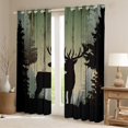 thumbnail image 2 of Feelyou Reindeer Elk Adult Curtains Pack of 2 (42x84 Each), Rustic Western Wildlife Curtains Blackout, Vintage Countryside Bedroom Curtains, Window Curtains Decor, 2 of 6