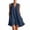Navy, variant on Linen Dress Women V Neck Solid Color Sleeveless Summer Dresses Beach Casual Flowy dresses, S-2XL