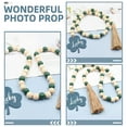 thumbnail image 6 of Masteelf Bead Garland Wood Bead Tassel Garland String Tiered Tray St Patrick's Day Wood Garland, 6 of 8